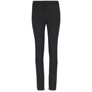 Balmain Women Zipped Satin Slim Pants